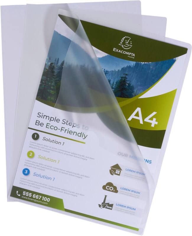 Pochettes coin Exacompta Forever A4 Transparent PP (Polypropylène) 120 microns 100 unités