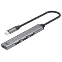 ACT USB-hub USB-C mannelijk USB-A vrouwelijk 0,18 m Grijs