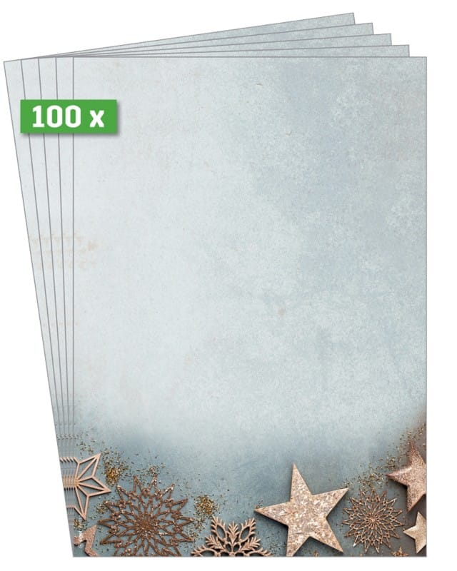 Lettre à en-tête Sigel Christmas A4 Bleu, cuivre 90 g/m² 100 Unités