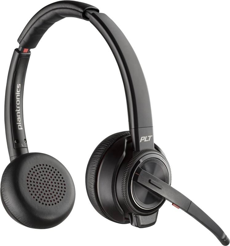 Micro casque HP poly Savi Sans fil Sur tête Sans Bluetooth Avec microphone Stéréo 8220-M Noir