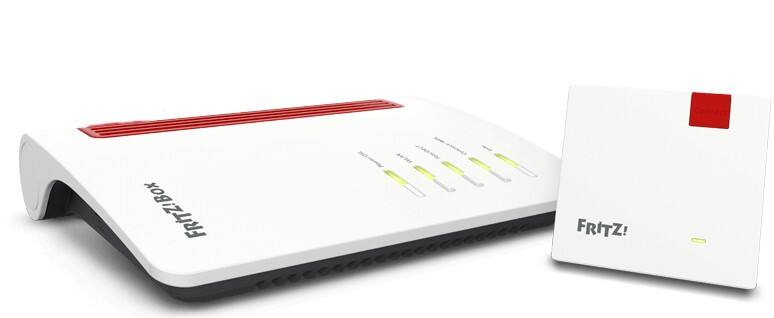 Routeur FRITZ! 7530 AX + 1200 AX Bi-bande (2,4 GHz / 5 GHz) Wi-Fi 6 (802.11ax) Blanc, rouge 4 3G Internal