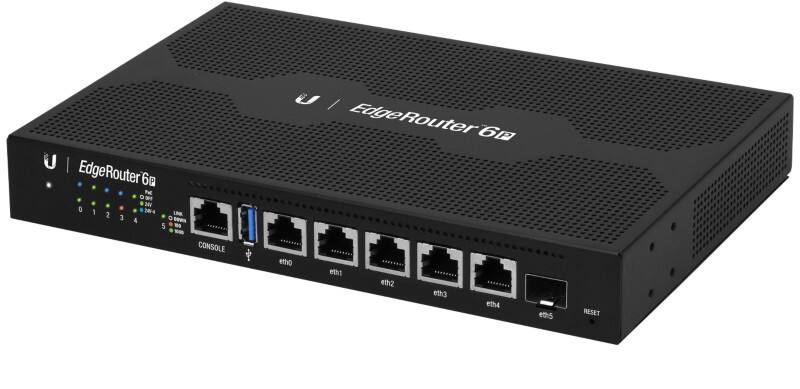 Ubiquiti EdgeRouter 6P Bedraad Router Gigabit Ethernet Zwart
