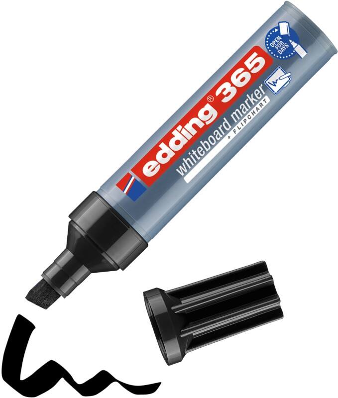 edding E-365 Whiteboard-marker Zwart Beitelpunt - 7 mm