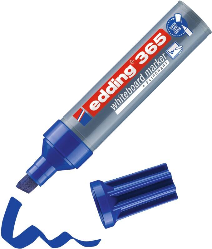 edding E-365 Whiteboard-marker Blauw Beitelpunt - 7 mm