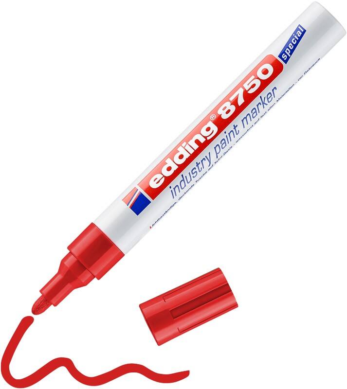 Marqueur peinture edding E-8750 Permanent Rouge Ogive - 4 mm