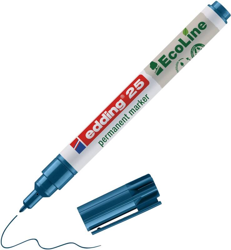 edding ecoline E-25 Permanentmarker Ronde punt - 1 mm Blauw Navulbaar