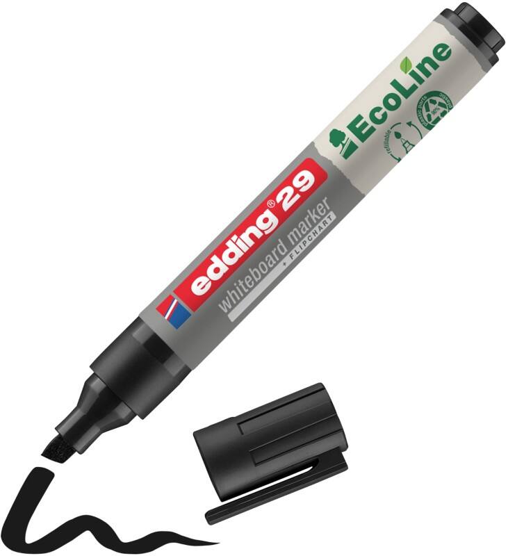 edding ecoline E-29 Whiteboard-marker Zwart Beitelpunt - 5 mm