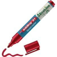 Marqueur pour chevalet edding ecoline E-31 Pointe ogive 3 mm Rouge Rechargeable