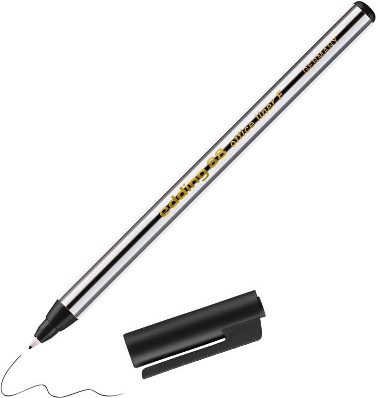 edding 88 Fineliner Ronde punt Zwart 88