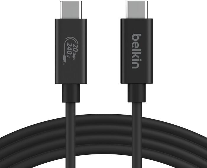 Câble USB Belkin USB-C Mâle USB-C Mâle 2 m Noir