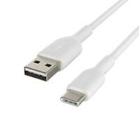 Câble USB Belkin USB-A Mâle USB-C Mâle 2 m Blanc