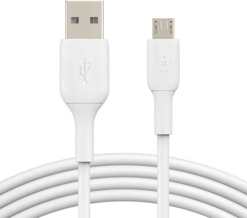Câble USB Belkin USB-A Mâle Micro-USB B Mâle 1 m Blanc
