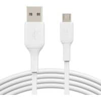 Câble USB Belkin USB-A Mâle USB Micro B Mâle 1 m Blanc