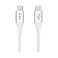 Câble USB Belkin USB-C Mâle USB-C Mâle 1 m Blanc