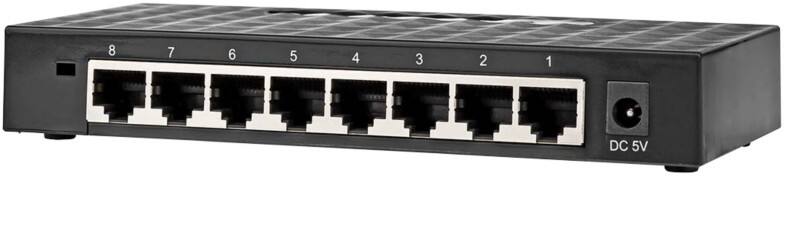 Commutateur Ethernet Nedis NSWH8P110BK 8 ports