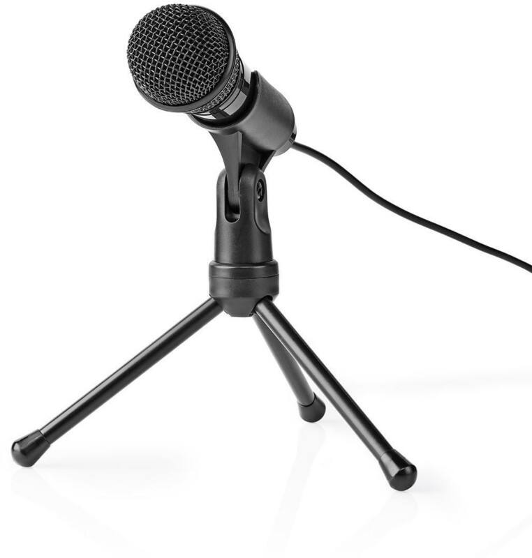 Microphone Nedis MICTJ100BK Avec fil 1,8 m Noir