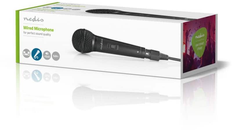 Microphone Nedis MPWD25BK Avec fil 5 m Noir