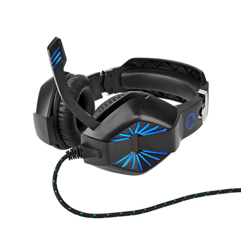 Casque gaming Nedis GHST250BK Avec fil Noir