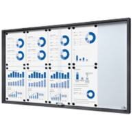 Vitrine SHOWDOWN Magnétique 10 x A4 Montage mural Verrouillable Intérieur 112,6 (l) x 64,1 (h) cm Anthracite