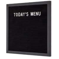 SHOWDOWN Letterbord Niet magnetisch 30 (B) x 30 (H) cm Hout Zwart