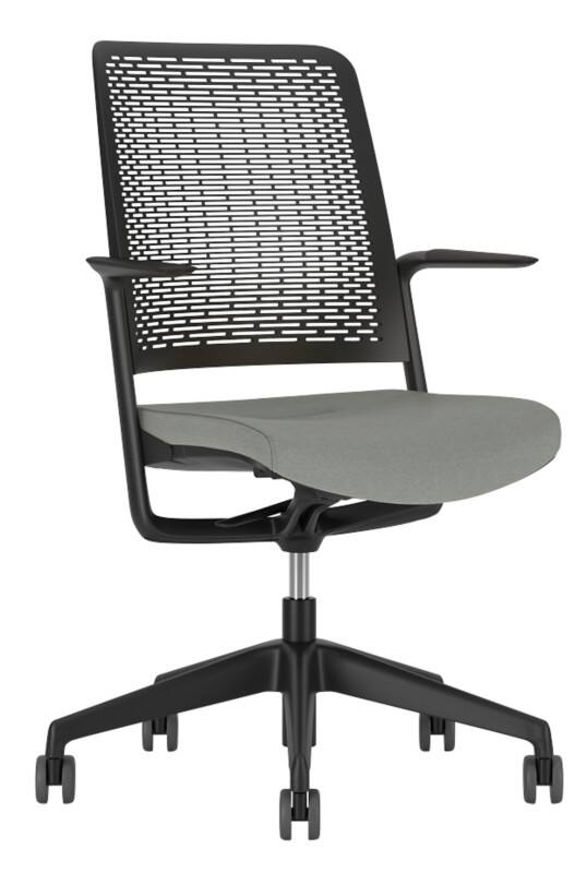 Nowy Styl WithMe Vergaderstoel Synchroonmechanisme Vaste armleuning Zwart 110 kg 480 x 645 x 1.100 mm