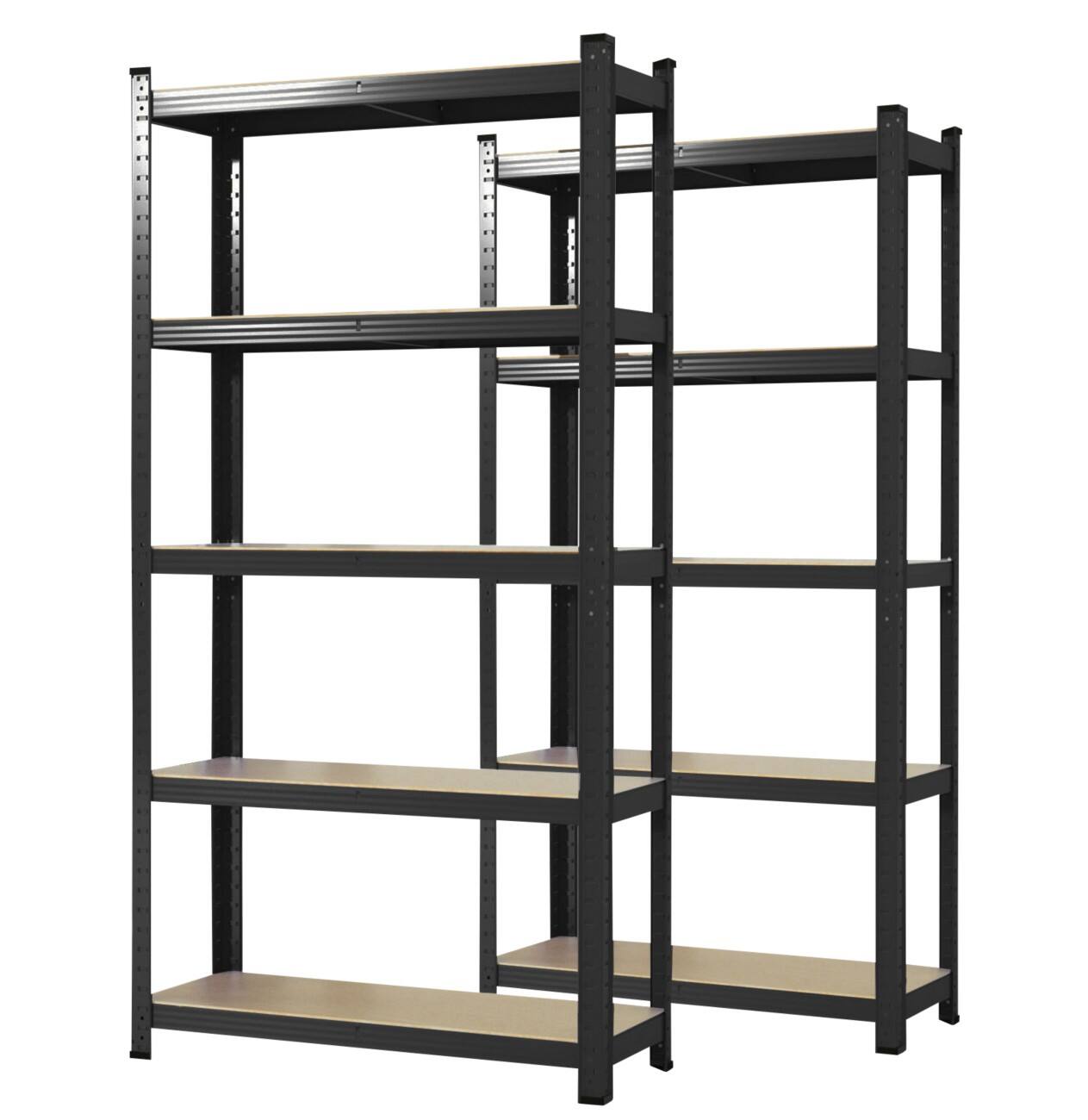 Karat Kast MDF (Medium-density fibreboard), Plaatstaal 1.000 x 500 x 2,000 mm Zwart 2 Stuks