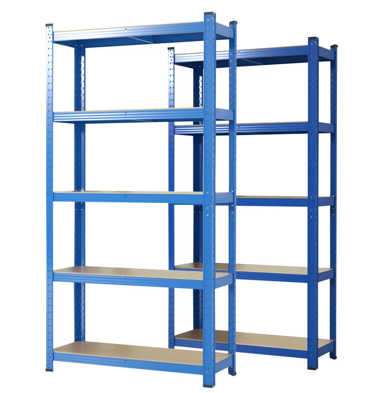 Karat Kast MDF (Medium-density fibreboard), Plaatstaal 750 x 300 x 1,500 mm Blauw 2 Stuks