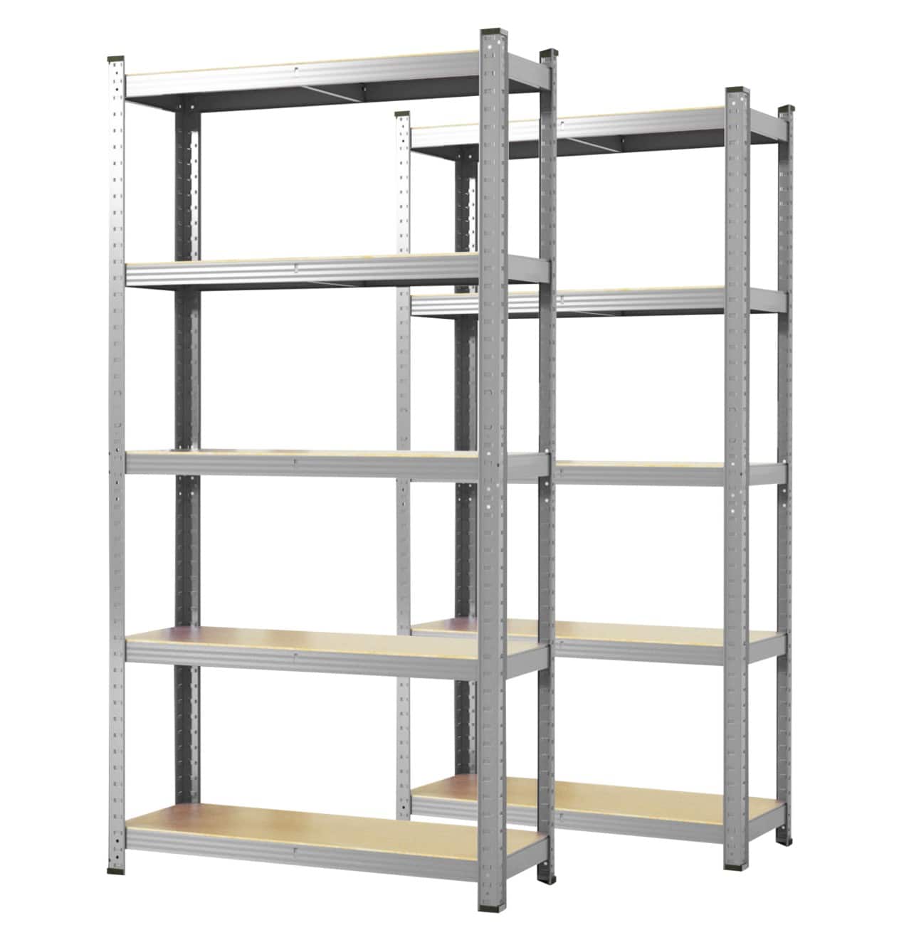 Karat Kast MDF (Medium-density fibreboard), Plaatstaal 1.000 x 500 x 2,000 mm Zilver 2 Stuks