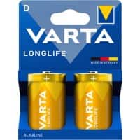 Piles VARTA Longliafe LR20 Alcaline 2 Unités