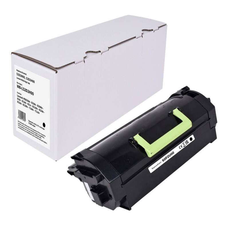 Tonercartridge Compatibel Lexmark 52D2H00 Zwart