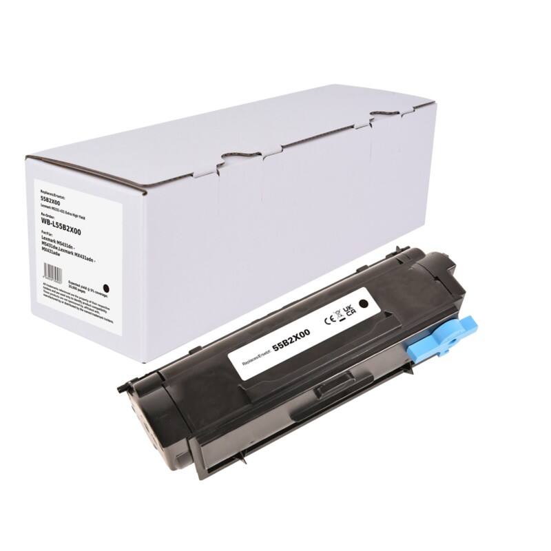 Tonercartridge Compatibel Lexmark 55B2X00 Zwart