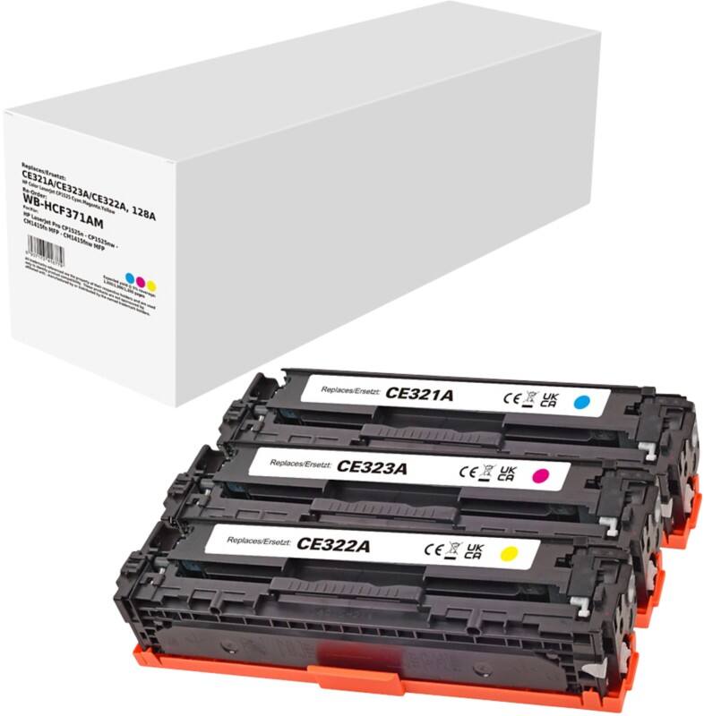 Toner CF371AM Compatible HP Cyan, Magenta, Jaune 3 Unités