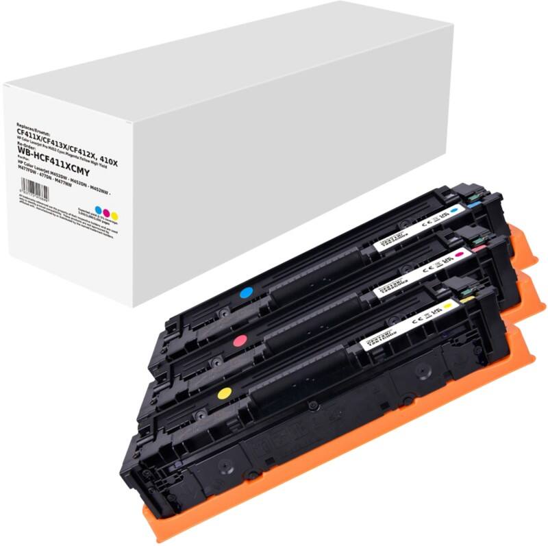 CF411X/CF412X/CF413X Compatibel HP Tonercartridge Cyaan, magenta, geel 3 stuks