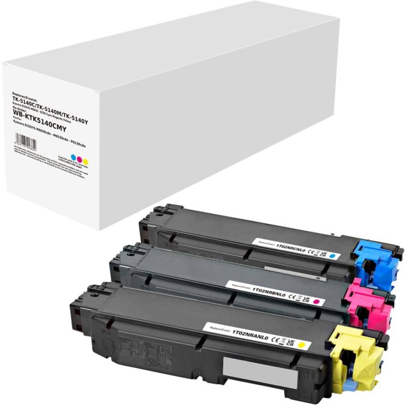 Toner TK-5140C/M/Y Compatible Kyocera Cyan, Magenta, Jaune 3 Unités