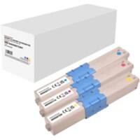 Compatibel OKI Tonercartridge Cyaan, magenta, geel 3 stuks