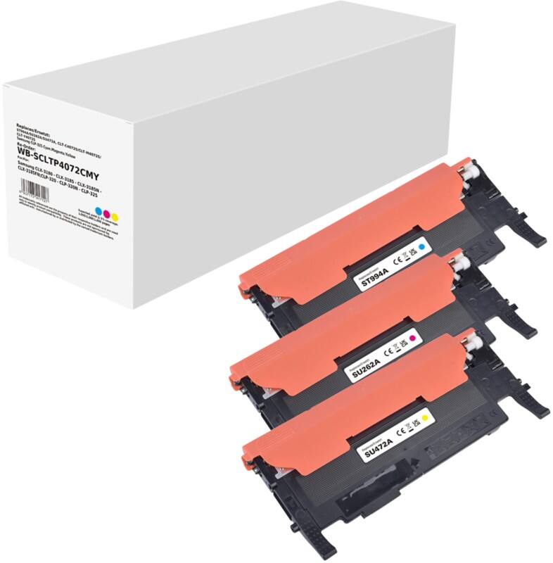 Toner CLT-P4072C Compatible Samsung Cyan, Magenta, Jaune 3 Unités