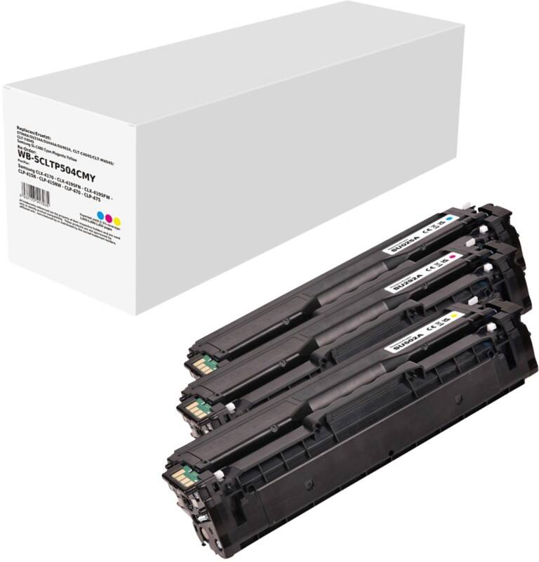 CLT-P504 CMY Compatibel Samsung Tonercartridge Cyaan, magenta, geel 3 stuks