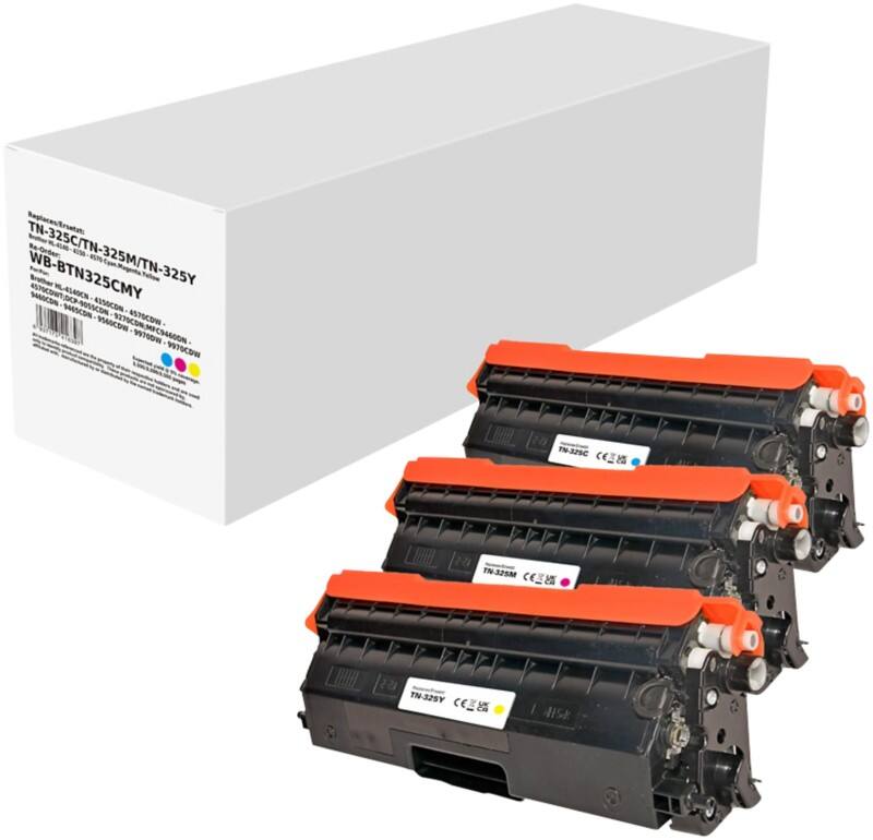 Toner TN-325C/M/Y Compatible Brother Cyan, Magenta, Jaune 3 Unités