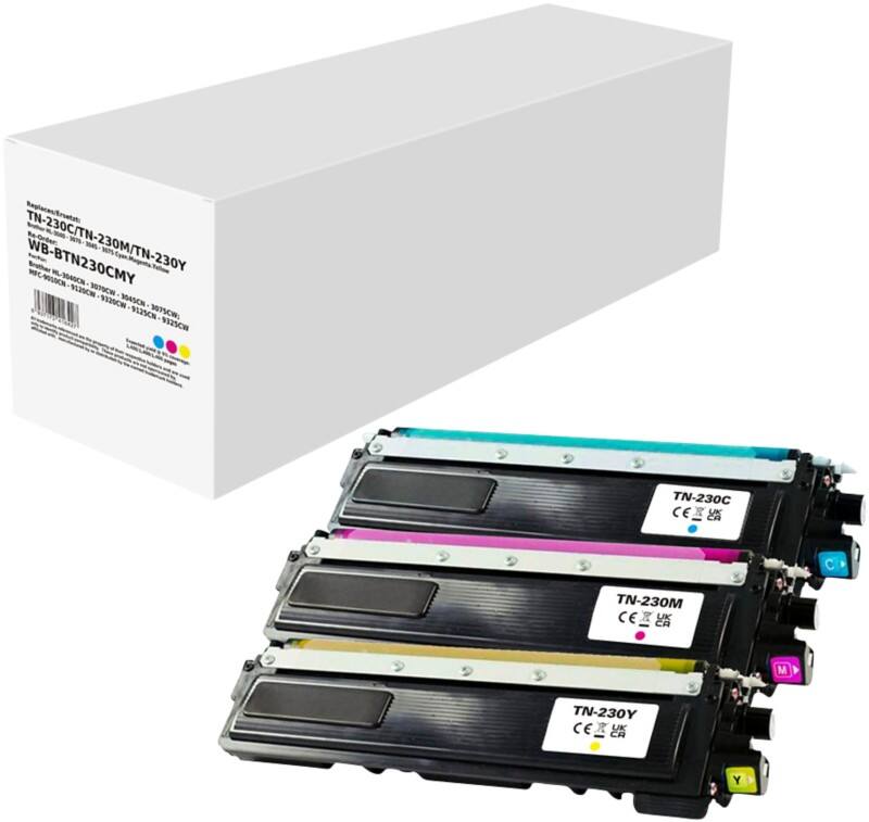 Toner TN-230C/M/Y Compatible Brother Cyan, Magenta, Jaune 3 Unités