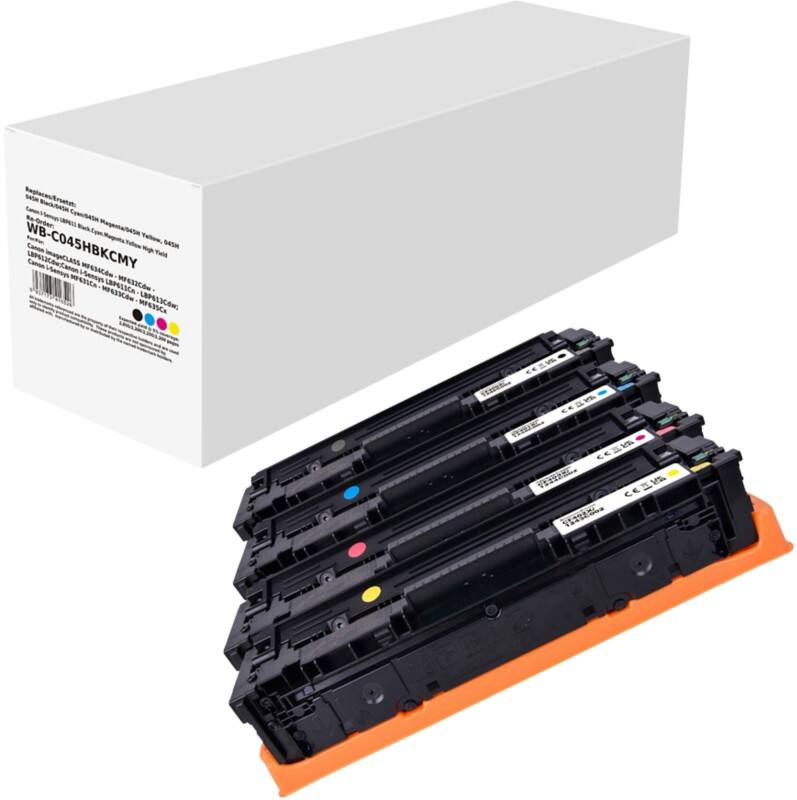 Toner 045H Compatible Canon Noir, Cyan, Magenta, Jaune 4 Unités