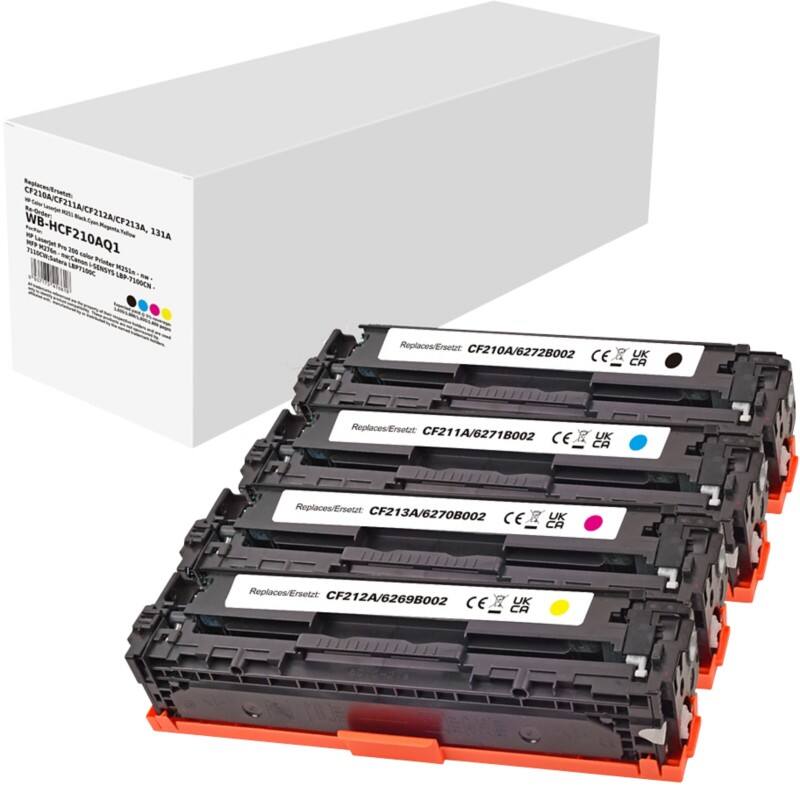 Toner CF210AQ1 Compatible HP Noir, Cyan, Magenta, Jaune 4 Unités