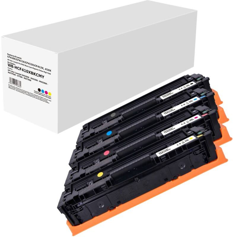 CF410X/CF411X/CF412X/CF413X Compatibel HP Tonercartridge Zwart, cyaan, magenta, geel 4 stuks