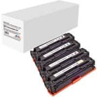 CB540A/CB541A/CB543A/CB542A Compatibel HP Tonercartridge Zwart, cyaan, magenta, geel 4 stuks