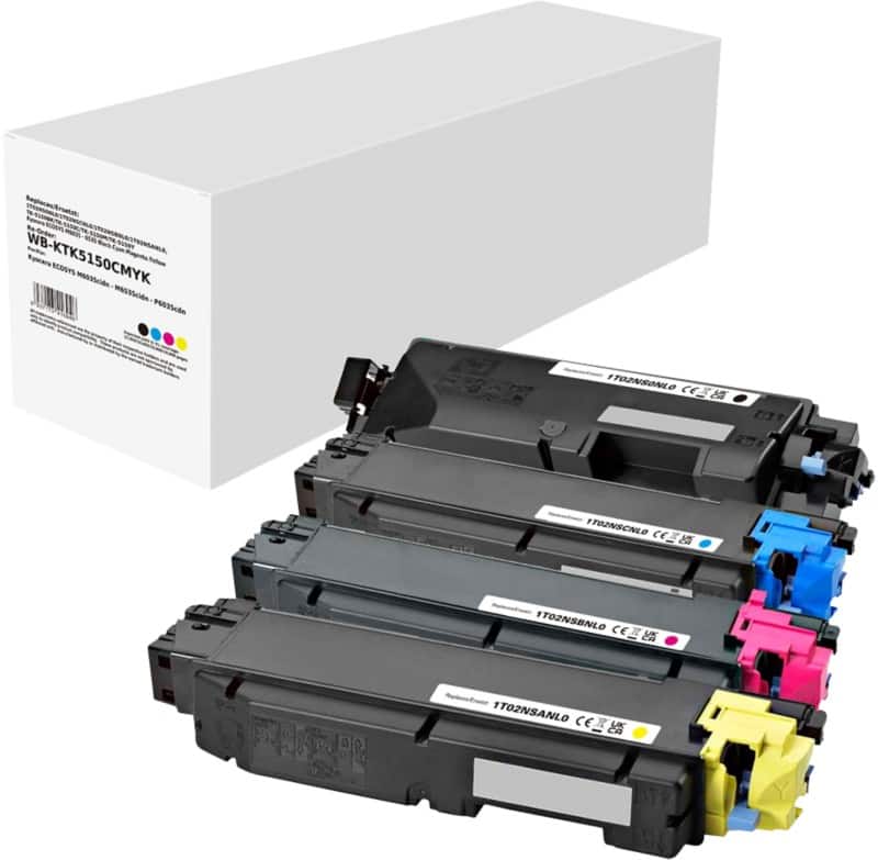 Toner TK-5150KCMY Compatible Kyocera Noir, Cyan, Magenta, Jaune 4 Unités