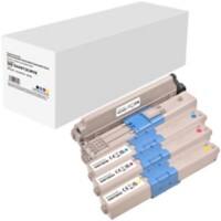 Compatibel OKI Tonercartridge Zwart, cyaan, magenta, geel 4 stuks