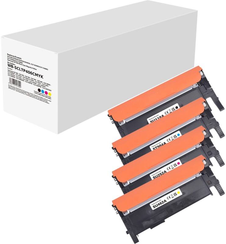 CLT-406S Compatibel Samsung Tonercartridge Zwart, cyaan, magenta, geel 4 stuks
