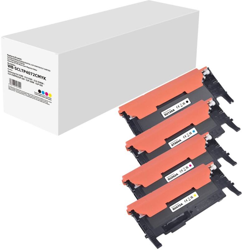 Toner CLT-P4072C Compatible Samsung Noir, Cyan, Magenta, Jaune 4 Unités