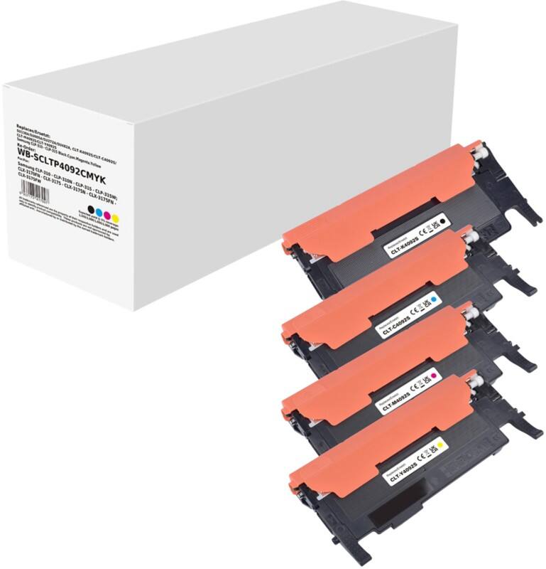 Toner CLT-P4092C Compatible Samsung Noir, Cyan, Magenta, Jaune 4 Unités