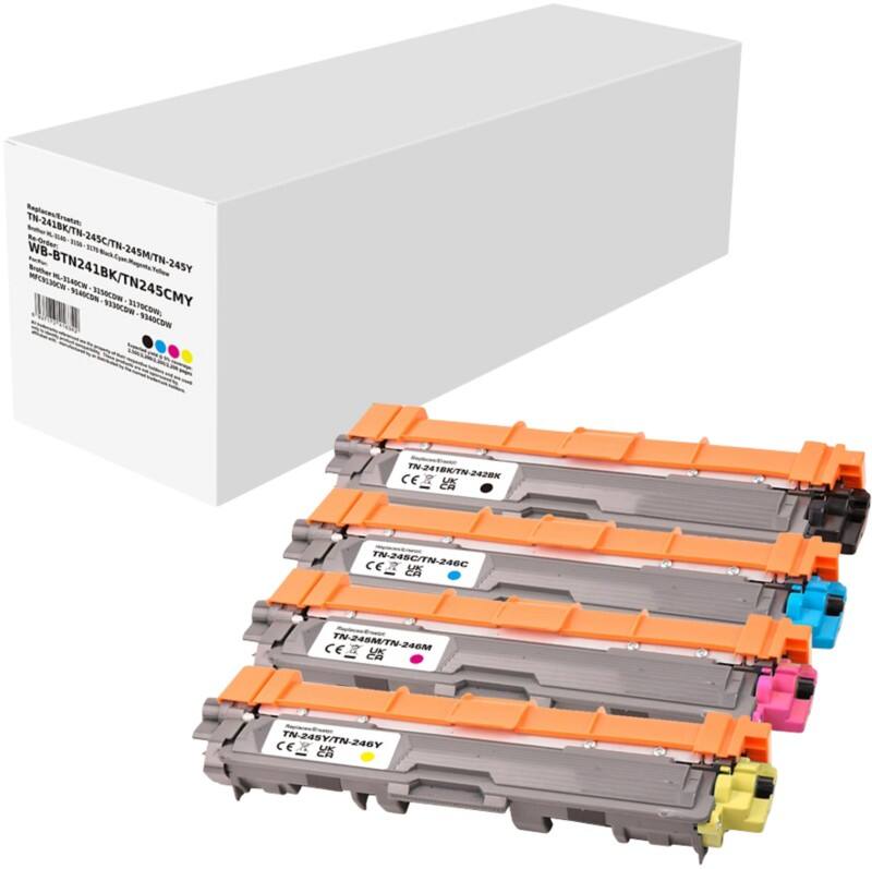 Toner Compatible Brother Noir, Cyan, Magenta, Jaune 4 Unités