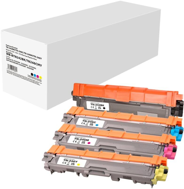 Toner Compatible Brother Noir, Cyan, Magenta, Jaune 4 Unités